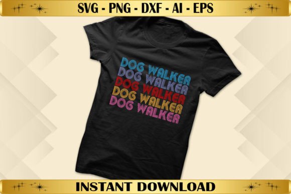 Dog Walker Graphics for T-Shirt Designs & Blog Visuals