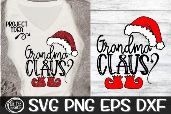 Grandma Claus SVG PNG: Graphics for T-Shirt Designs