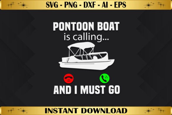 Pontoon Boat Graphics for T-Shirt Designs & Blogs