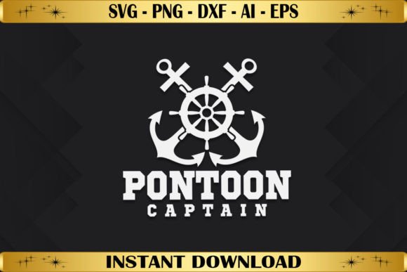 Pontoon Captain Graphics for T-Shirt Designs