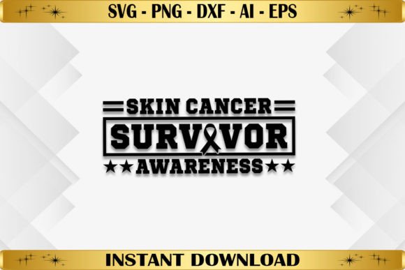 Skin Cancer Survivor Awareness Graphics for T-Shirt Designs