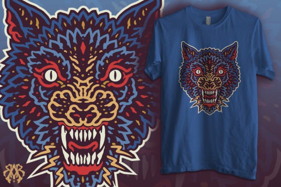 Snarling Wolf Graphics for Bold T-Shirt Designs