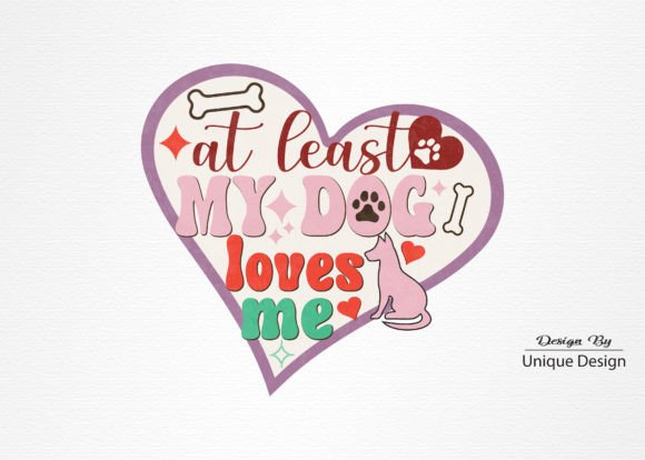 Valentines Dog Loves PNG Sublimation 5 Graphics Review